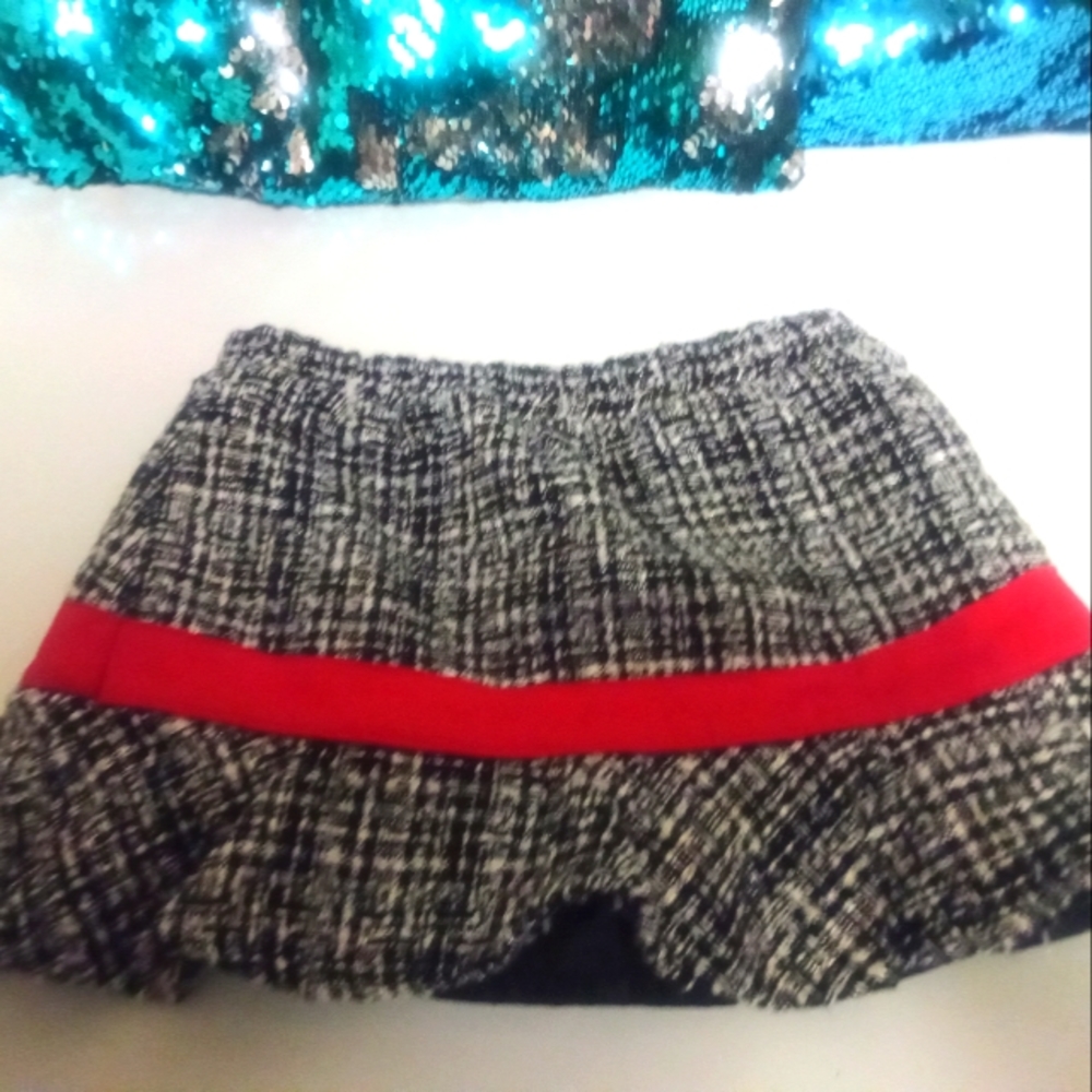KidsRUs, Size 2T, Skirt, Black/White With Red Bow